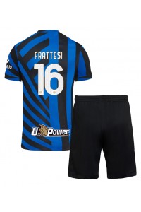 Inter Milan Davide Frattesi #16 Babytruitje Thuis tenue Kind 2024-25 Korte Mouw (+ Korte broeken)